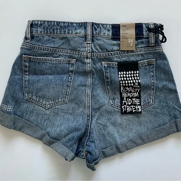 【KSUBI】crashing denim shorts 26 ladies Ksubi Womens Denim Shorts Size 26 Rollin Out Faded | Depop